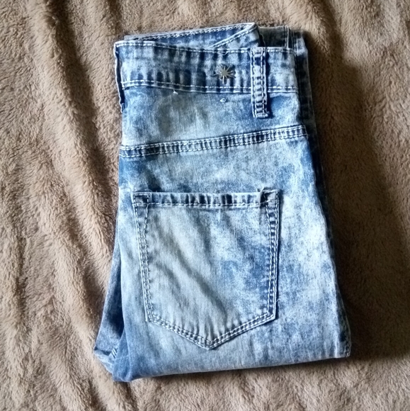 Crave Fame Acid Wash Skinny High Waisted Jeans 5 - Picture 5 of 6